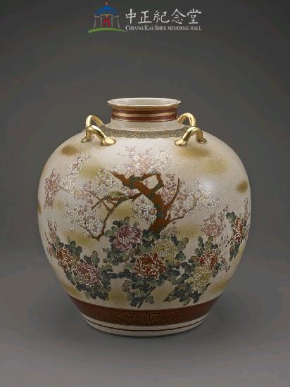 陶瓷瓷瓶（圓型）花鳥圖案藏品圖，第1張